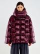 Bordeaux oversized down Jacket with hood Vicolo - 1