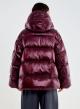 Bordeaux oversized down Jacket with hood Vicolo - 2