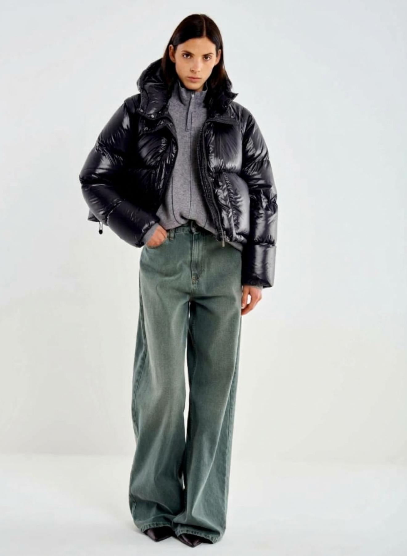 Black down modular Jacket with hood and with detachable parts Vicolo - 1
