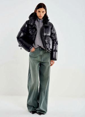 Black down modular Jacket with hood and with detachable parts Vicolo - 69181