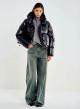 Black down modular Jacket with hood and with detachable parts Vicolo - 0