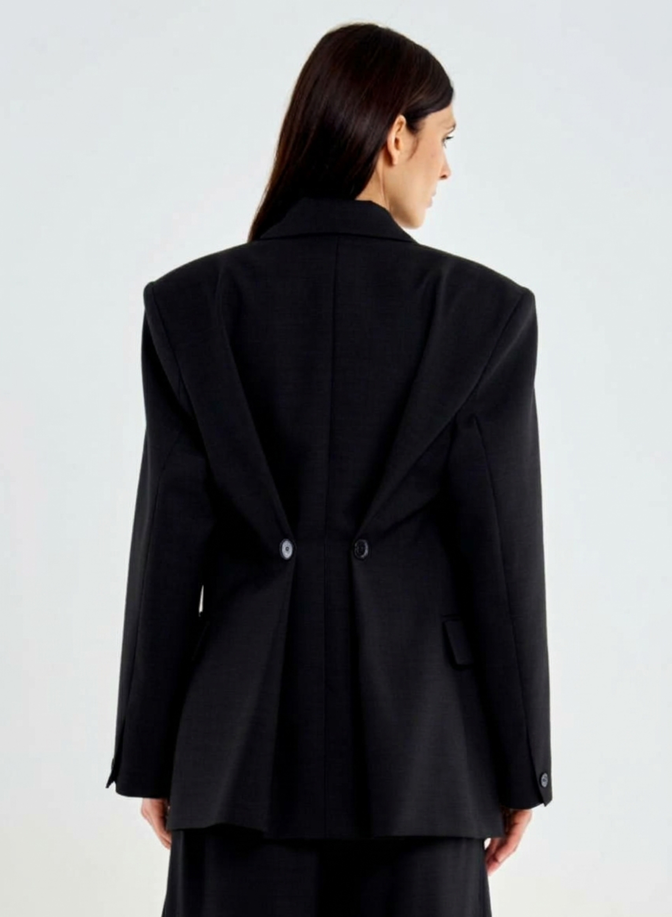 Black double breasted Jacket Vicolo - 1