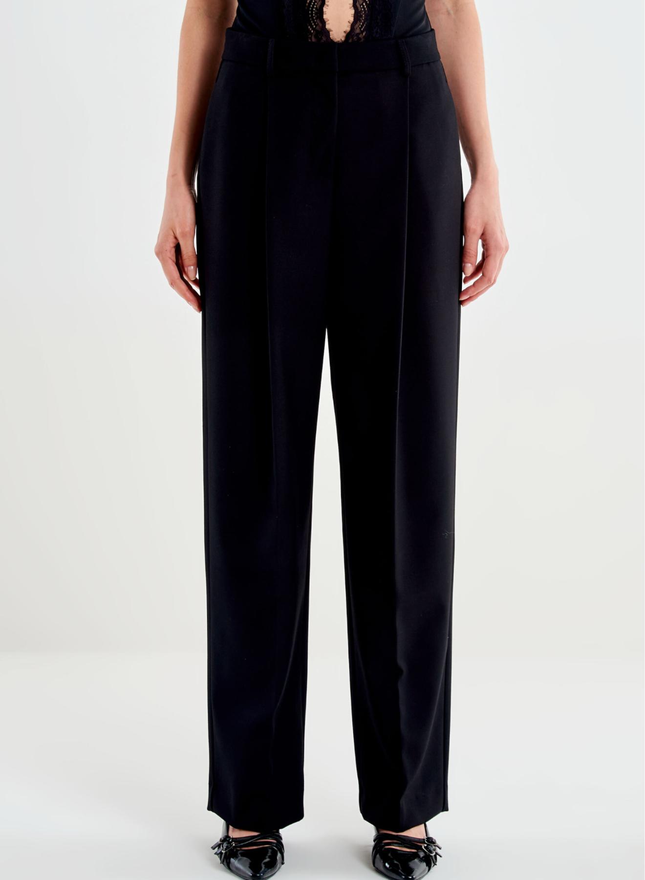 Black straight fit Trousers Vicolo - 2