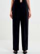 Black straight fit Trousers Vicolo - 1