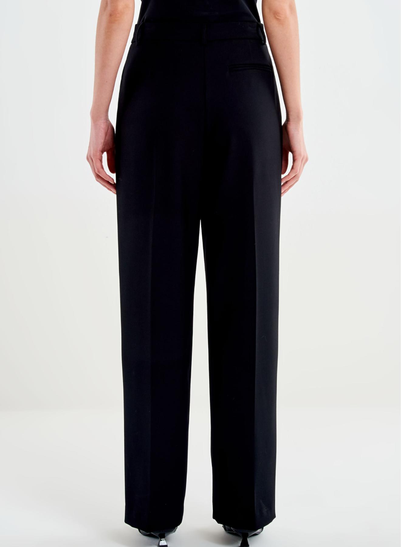 Black straight fit Trousers Vicolo - 3