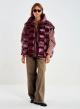 Bordeaux oversized sleeveless down Jacket with a basketweave quilted pattern Vicolo - 0