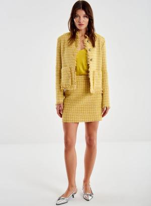 Κίτρινη tweed Φούστα Vicolo - 40862