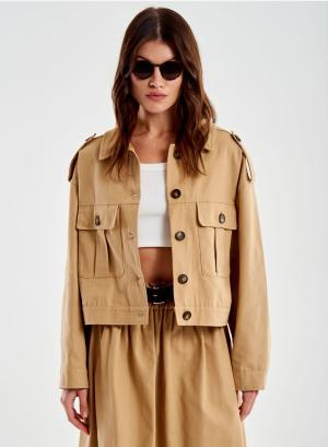 Beige Jacket with external pockets Vicolo - 40822