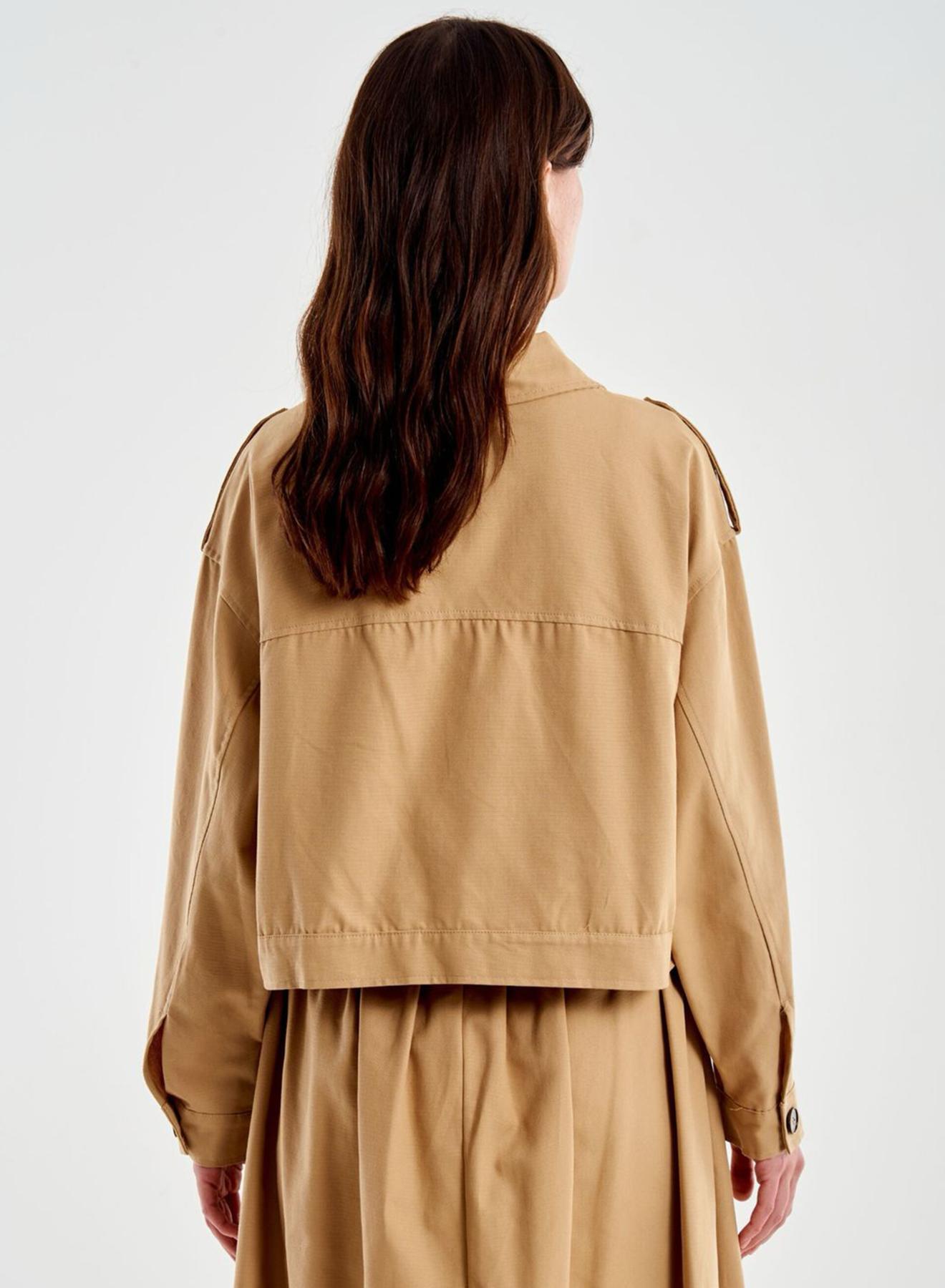 Beige Jacket with external pockets Vicolo - 3