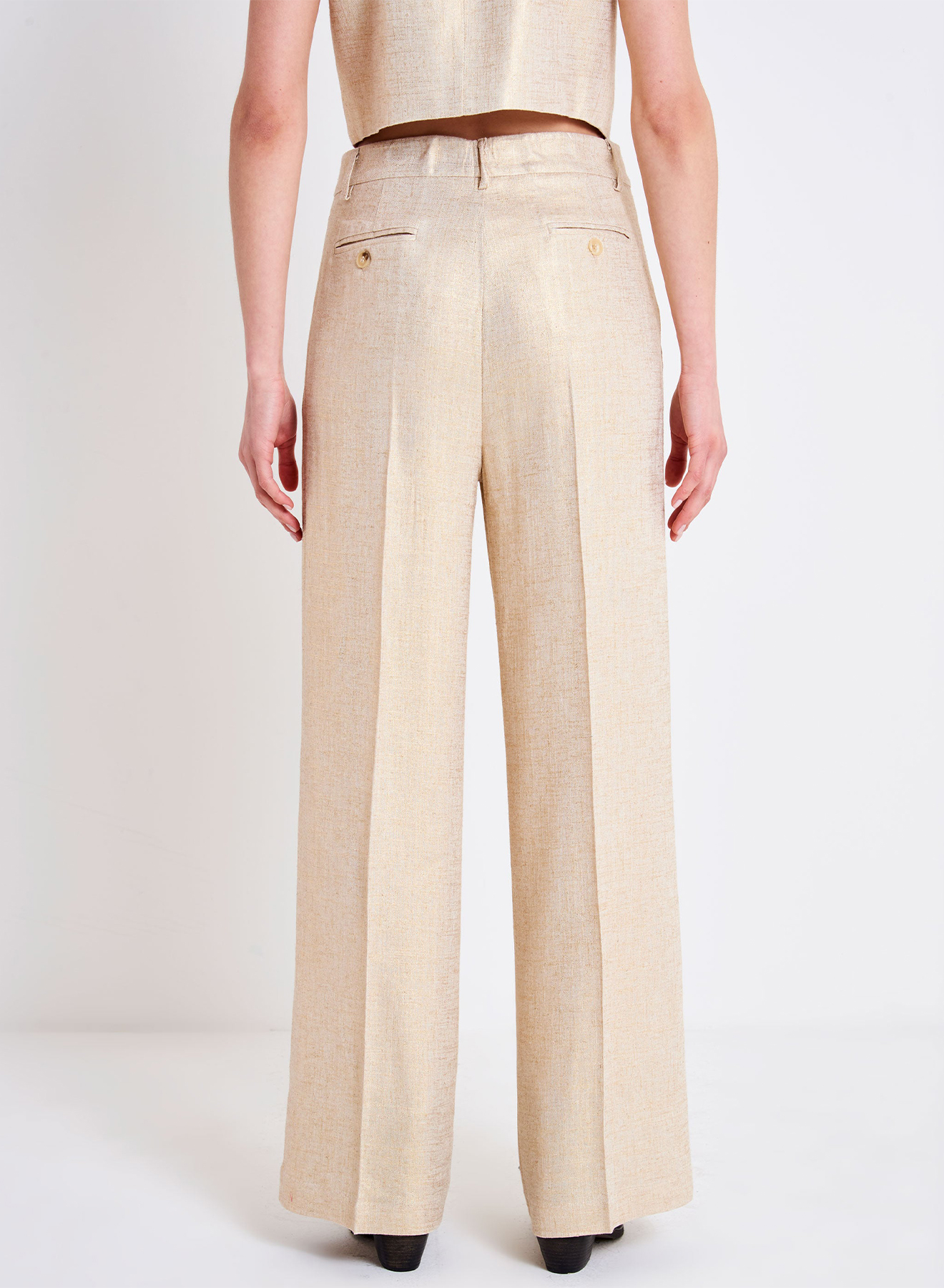 Linen trousers with pleats - 2