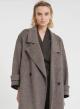 Taupe double breasted Coat Viclolo - 1
