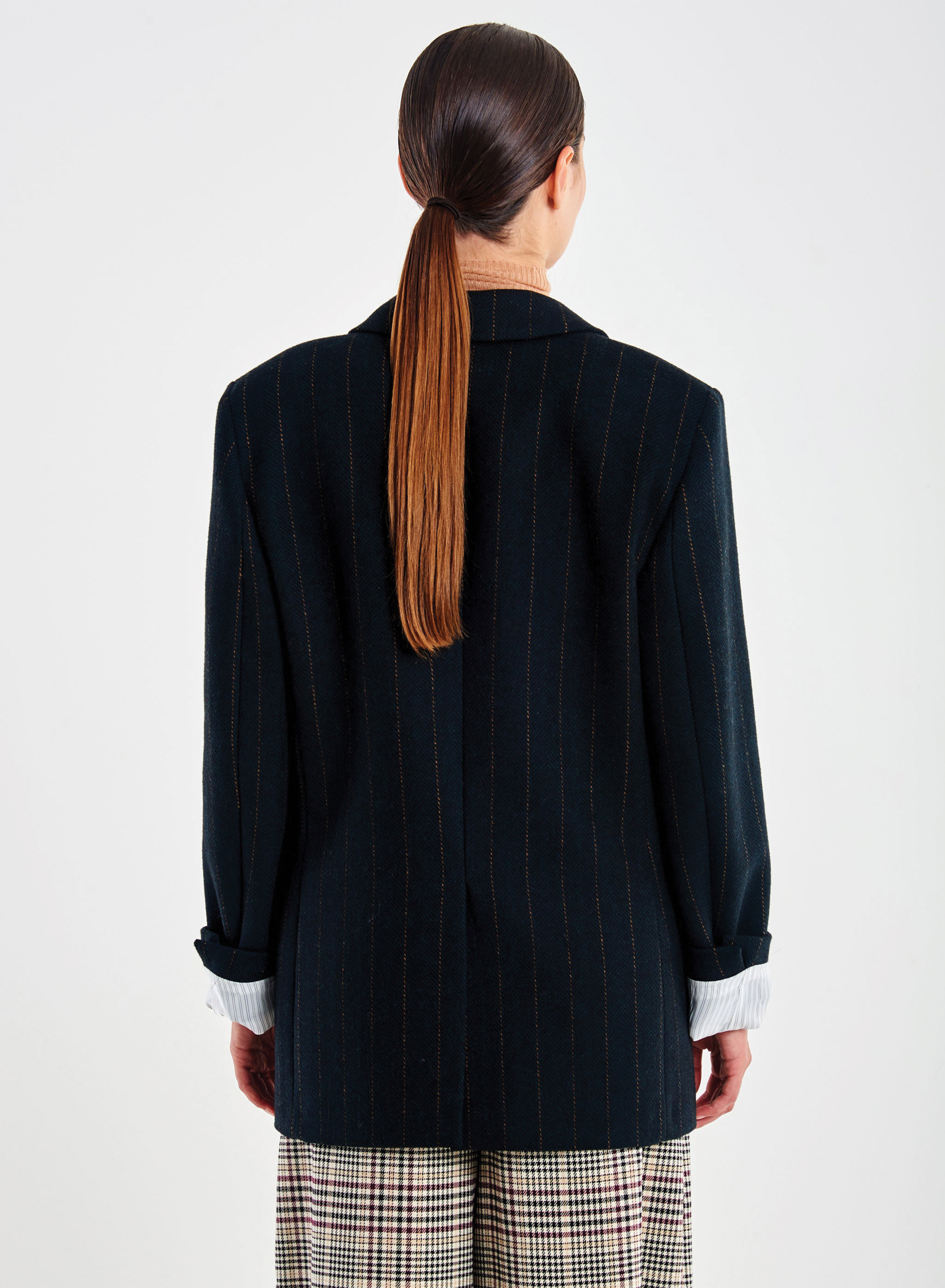 Dark Blue pinstriped Jacket with two buttons Vicolo - 2