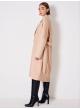 Belted coat with knitted back - 0