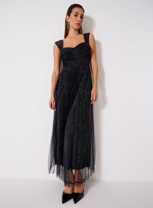 Φόρεμα μακρύ με πιέτες - 26569