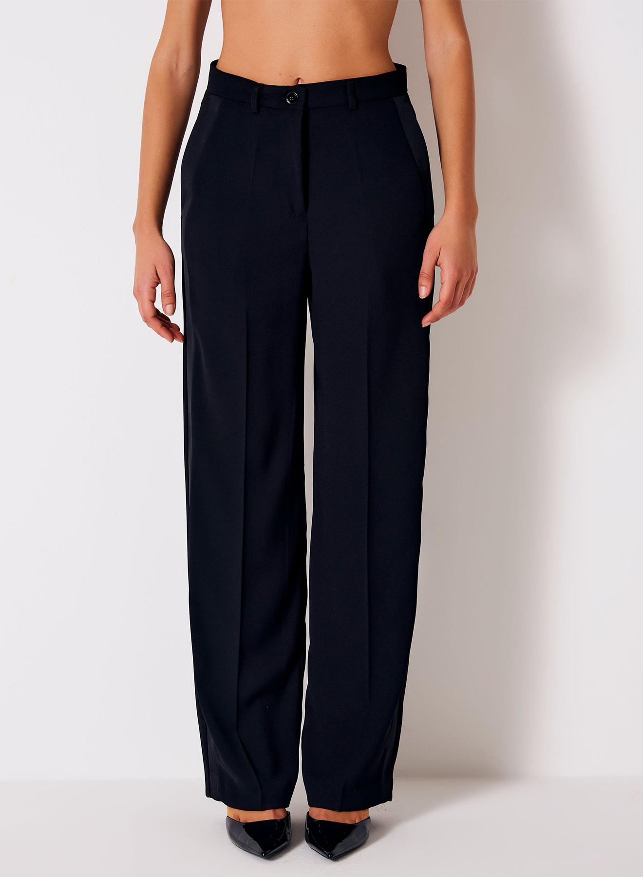 Trousers with Satin Detail - 2