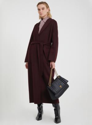 Bordeaux long Coat with belt Vicolo - 48961