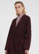 Bordeaux long Coat with belt Vicolo - 1