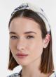 White Blue twist Hairband with print Devotion Twins - 1