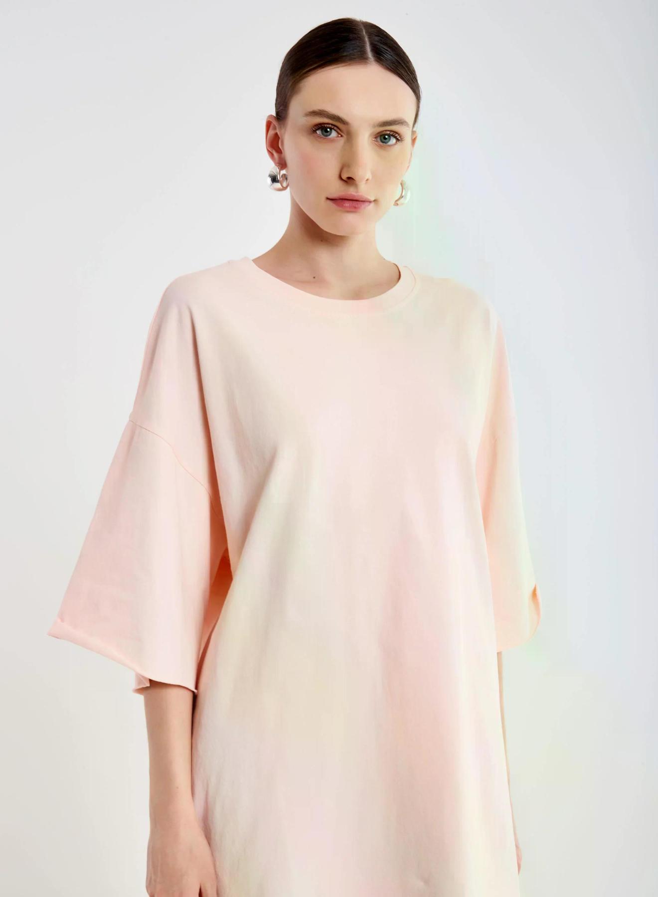 Ροζ Παλ βαμβακερό oversized T-Shirt Vicolo - 1