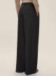 Grey wide legs striped Trousers with pleats Emme Marella - 1