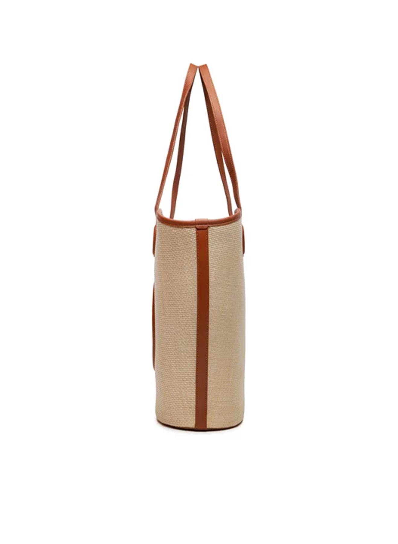 Natural-Taba shoulder straw Bag with eco leather Valentino Bags - 2