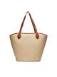 Natural-Taba shoulder straw Bag with eco leather Valentino Bags - 2