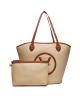 Natural-Taba shoulder straw Bag with eco leather Valentino Bags - 4