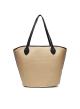 Natural-Black shoulder straw Bag with eco leather Valentino Bags - 2