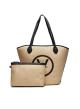 Natural-Black shoulder straw Bag with eco leather Valentino Bags - 4