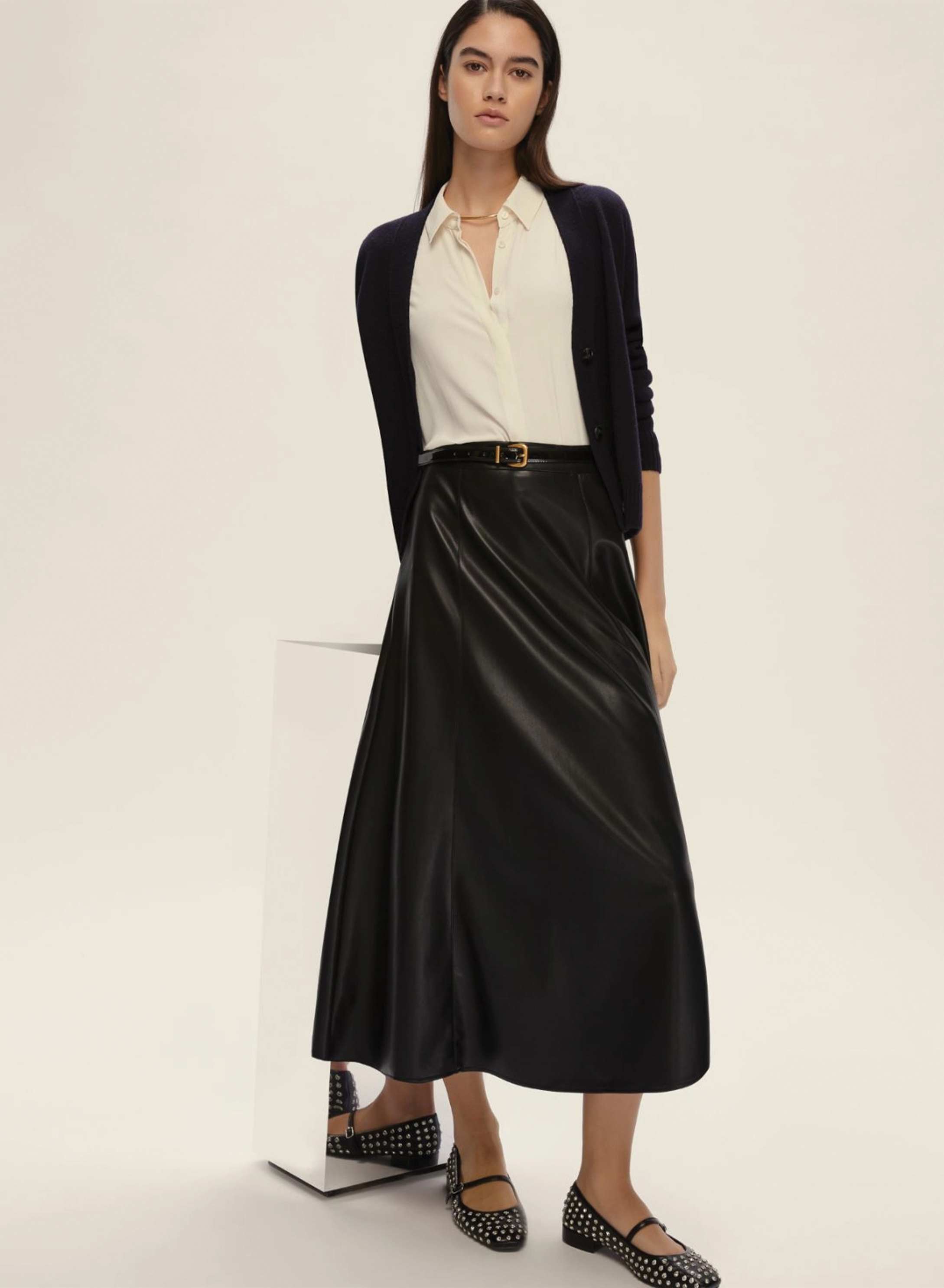 Black eco leather Skirt Emme Marella - 2