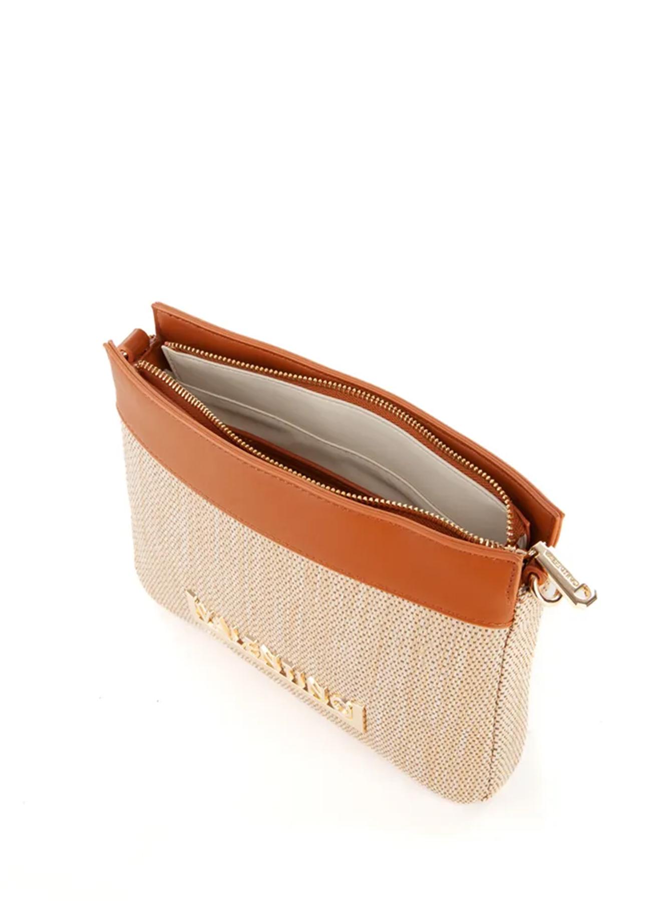 Natural-Taba shoulder-crossbody straw Bag with eco leather Valentino Bags - 5