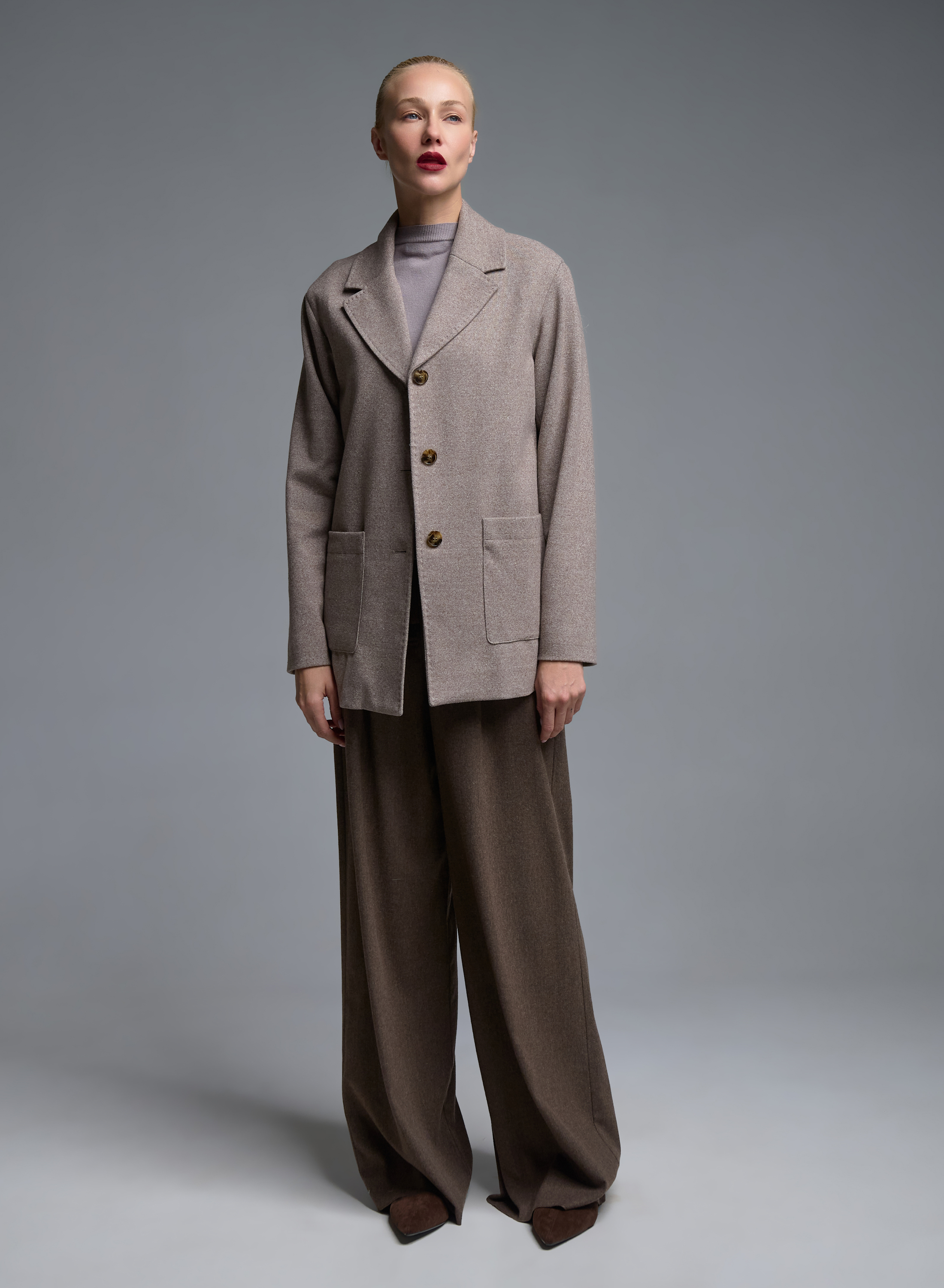 Taupe Jacket with patch pockets Emme Marella - 2