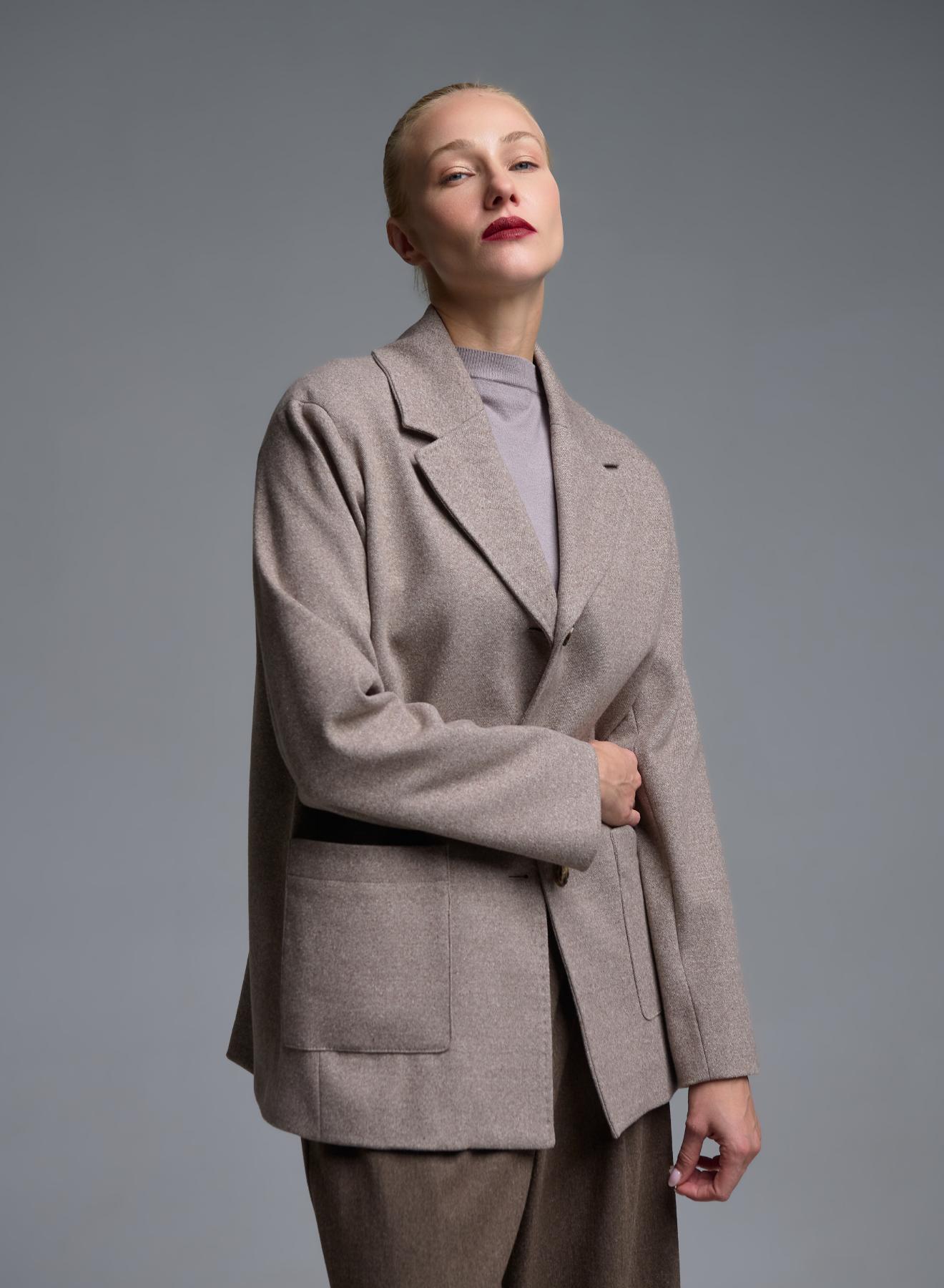 Taupe Jacket with patch pockets Emme Marella - 1