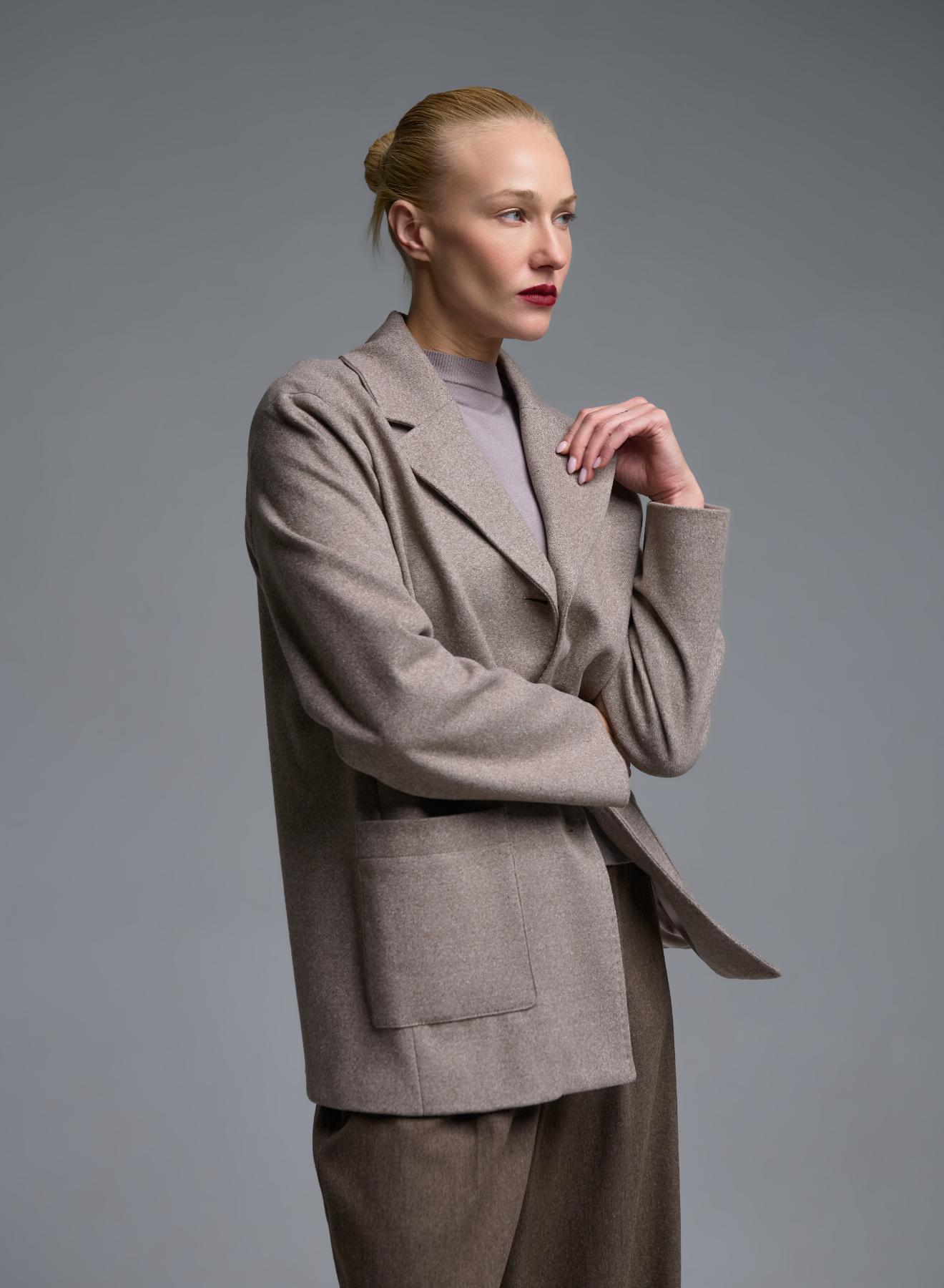 Taupe Jacket with patch pockets Emme Marella - 2