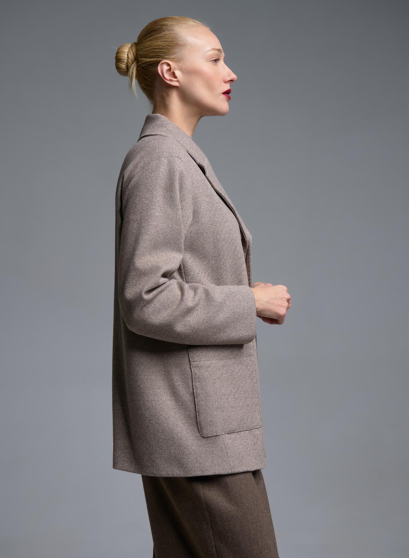 Taupe Jacket with patch pockets Emme Marella - 4