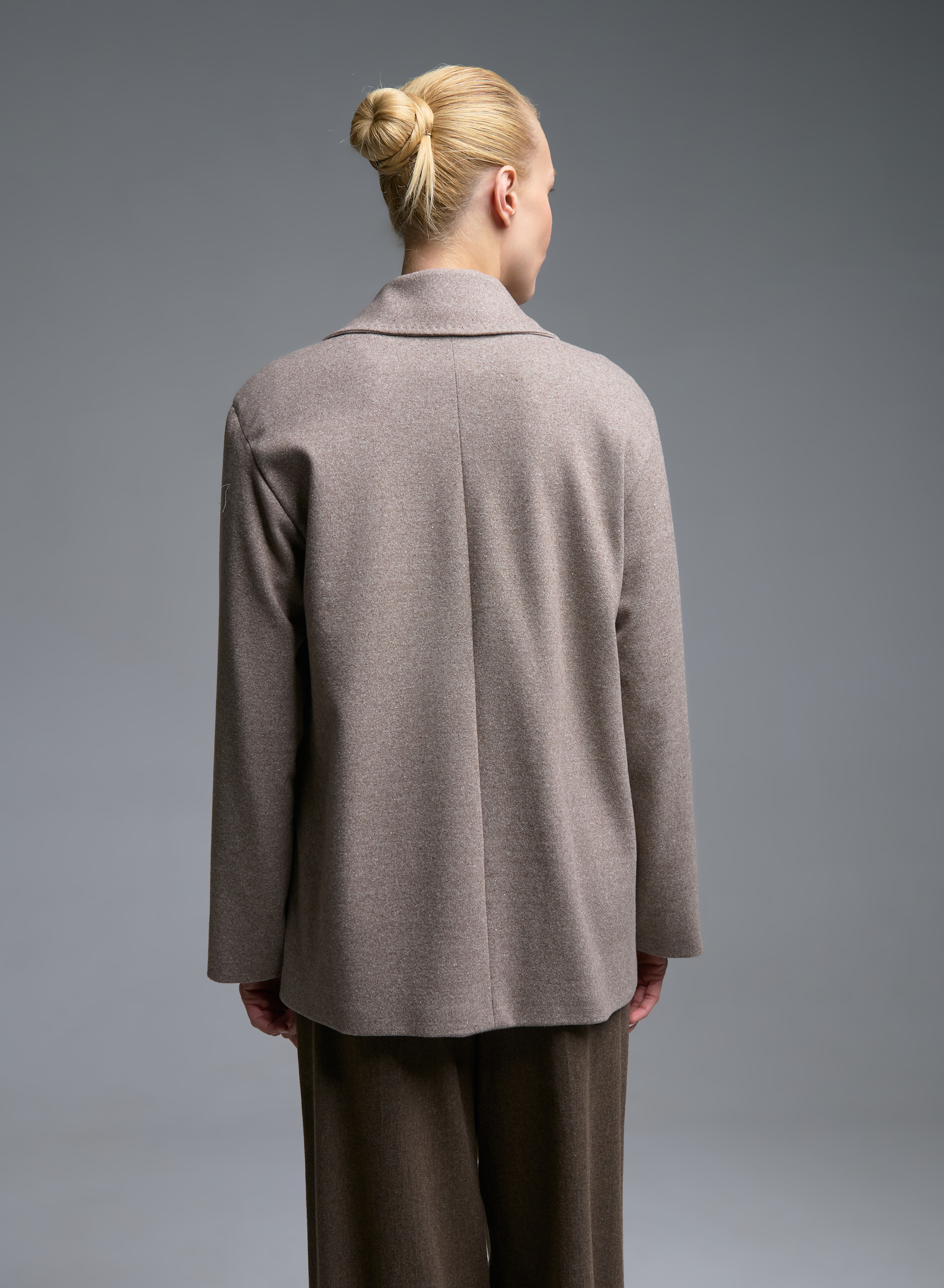 Taupe Jacket with patch pockets Emme Marella - 4