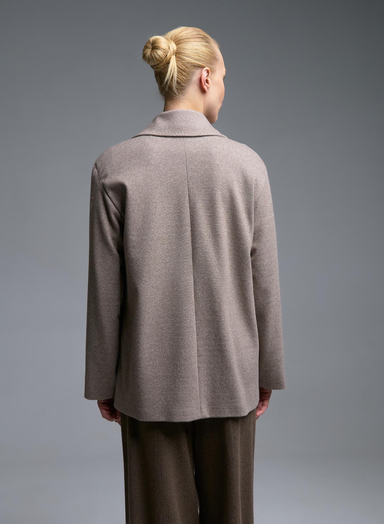 Taupe Jacket with patch pockets Emme Marella - 5