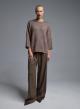 Taupe wide legs Trousers with pleats Emme Marella - 2