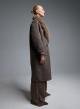 Taupe double breasted Coat with detachable eco fur lapel Vicolo - 4