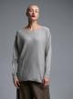 Taupe oversized πλεκτή Μπλούζα με διακοσμητικά κουμπιά στη πλάτη Beauty Women - 2