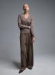 Taupe wide legs Trousers with pleats Emme Marella - 1
