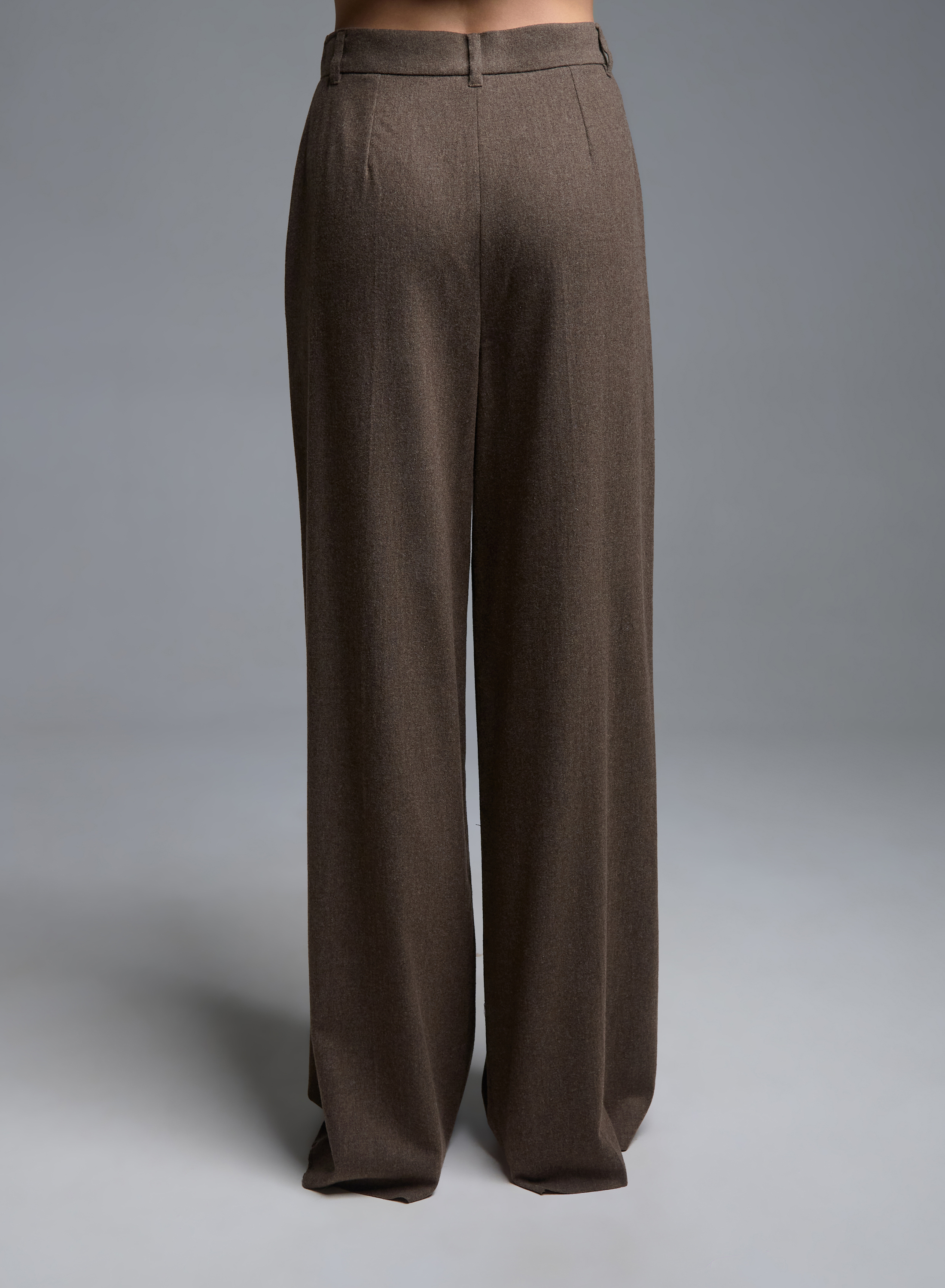 Taupe wide legs Trousers with pleats Emme Marella - 4
