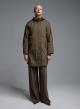 Taupe water proof hooded Parka with internal waist drawstring Emme Marella - 0