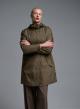 Taupe water proof hooded Parka with internal waist drawstring Emme Marella - 2