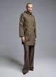 Taupe water proof hooded Parka with internal waist drawstring Emme Marella - 4