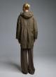 Taupe water proof hooded Parka with internal waist drawstring Emme Marella-6