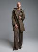 Taupe water proof hooded Parka with internal waist drawstring Emme Marella - 1