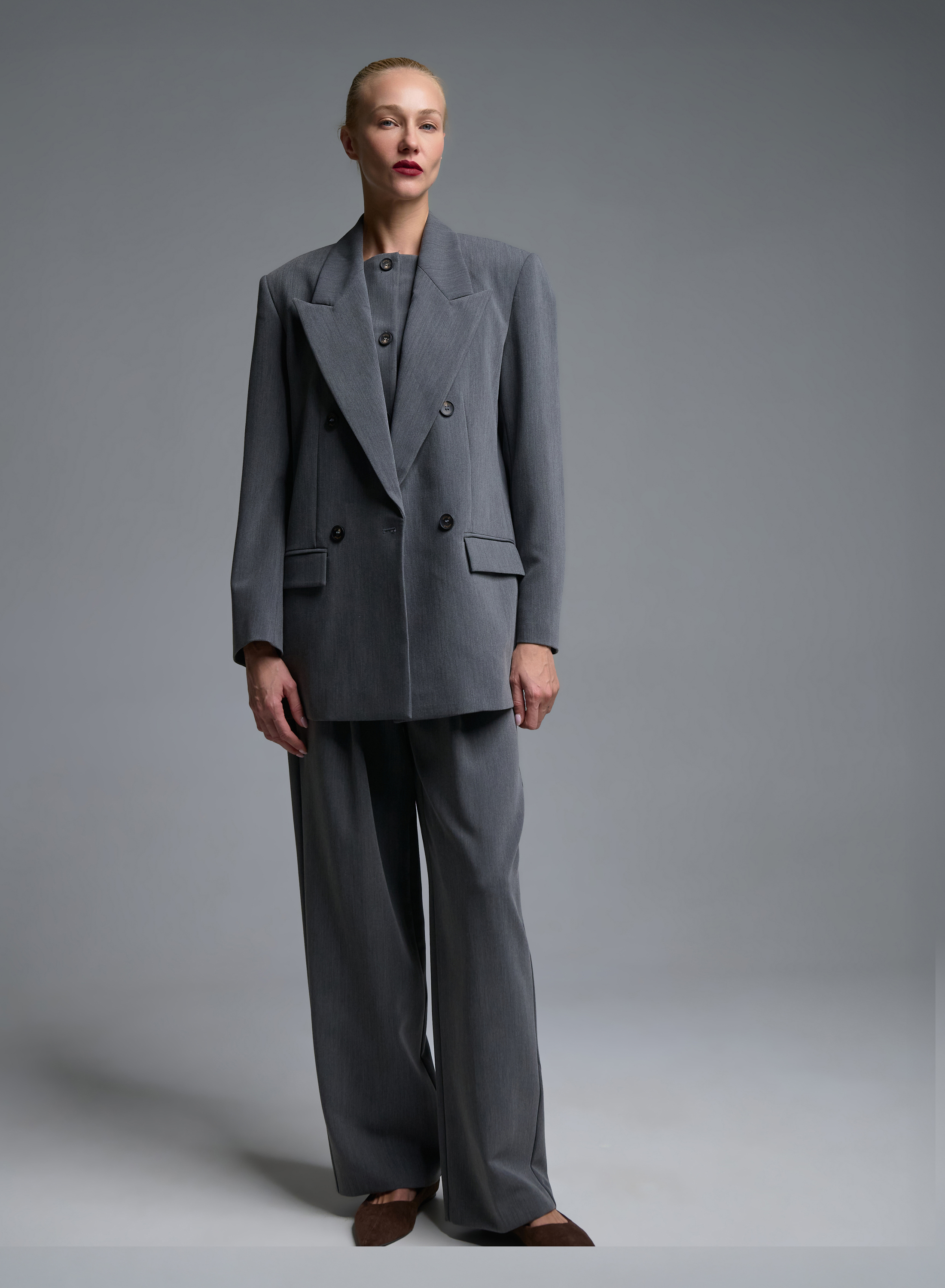 Grey double breasted Jacket Vicolo - 0