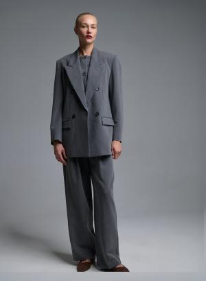 Grey double breasted Jacket Vicolo - 68103