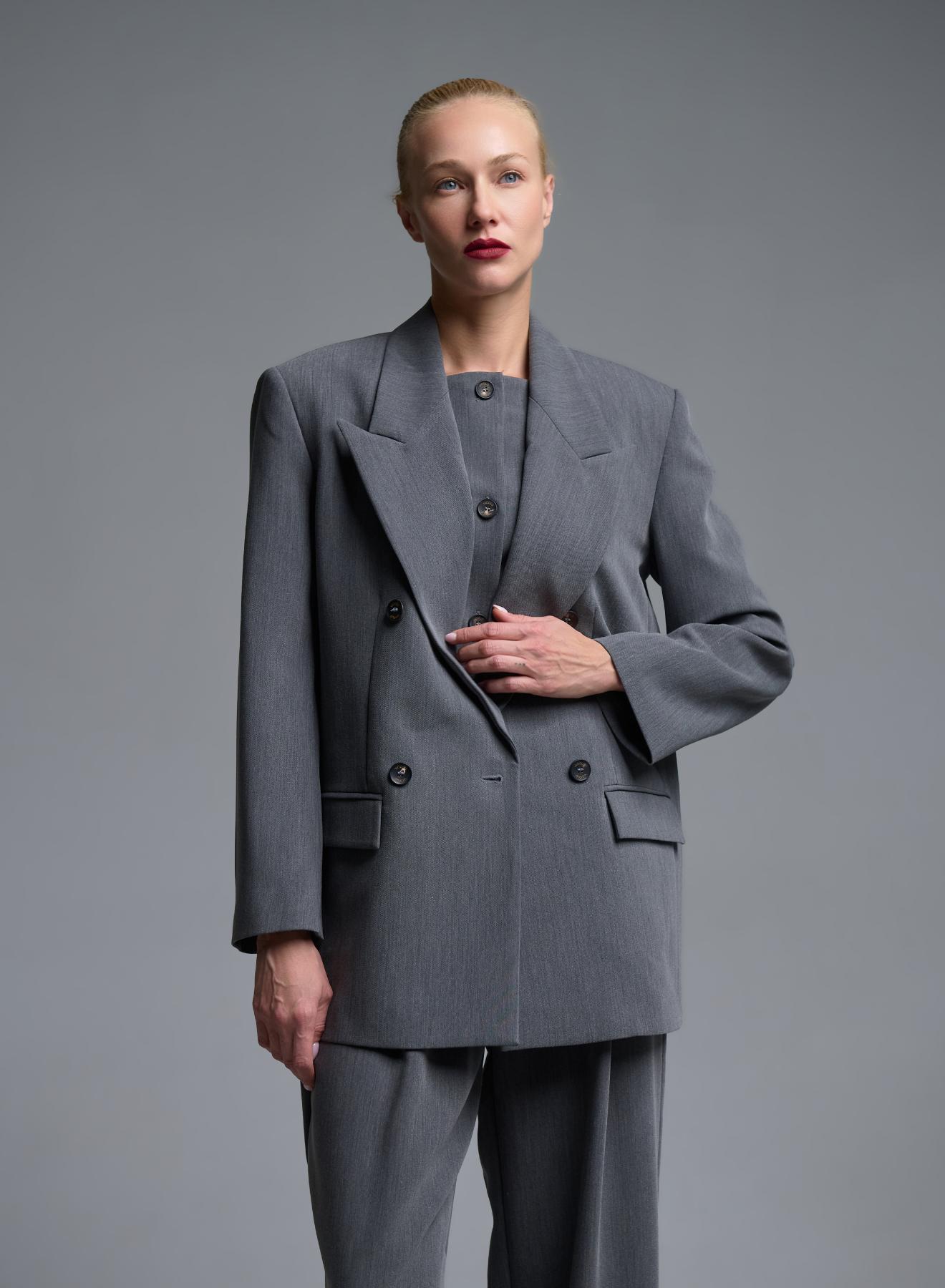 Grey double breasted Jacket Vicolo - 2